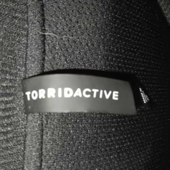 Torrid Active Black w/White Stripe Track Jacket Size 0 (L/12) - Picture 6 of 10